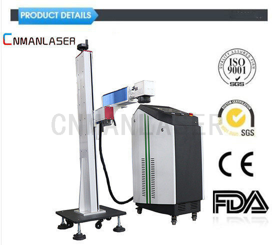 50W Pen Fly Laser Engraving and Marking Machine with Customized Conveyor Belt